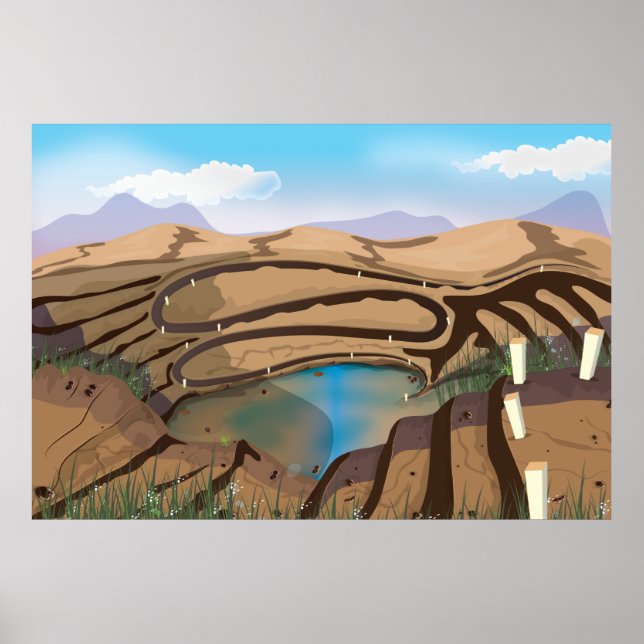 Póster Mina a cielo abierto (Frente)