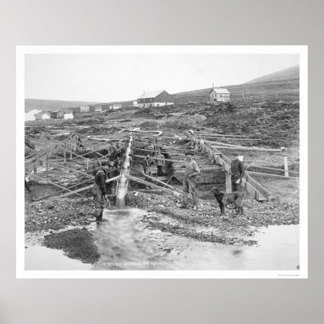 Póster Mina de oro Anvil Creek Alaska 1916 (Frente)