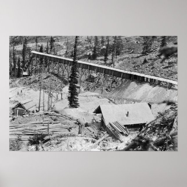 Póster Mina de oro de Dewey en la montaña del trueno, Ida (Frente)