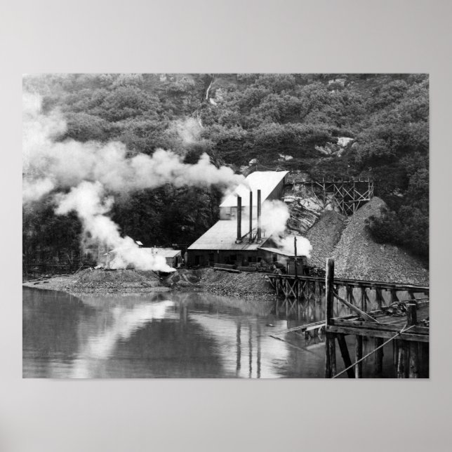 Póster Mina de oro en Valdez, Alaska. Fotografía (Frente)