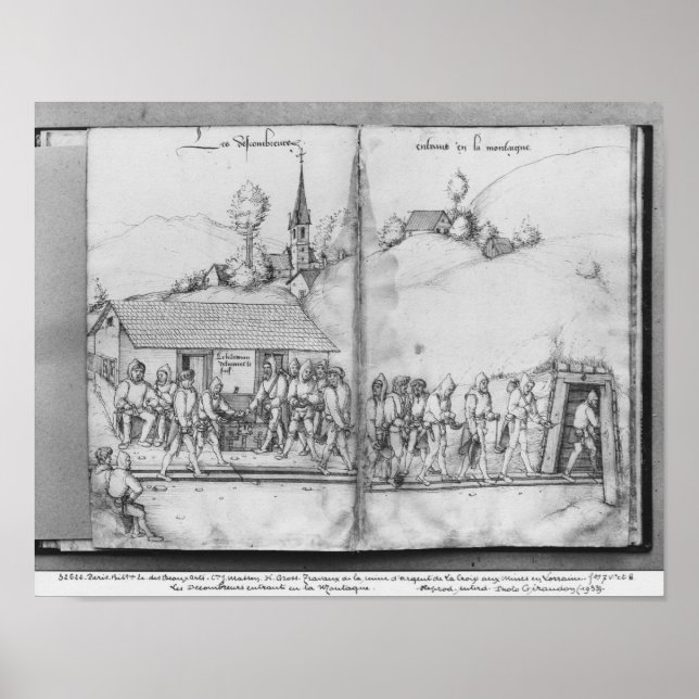 Póster Mina de plata de La Croix-aux-Mines, Lorena (Frente)