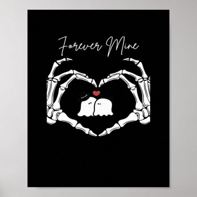 Póster Mina, Día de San Valentín Clásico - Skeleton Hands (Frente)