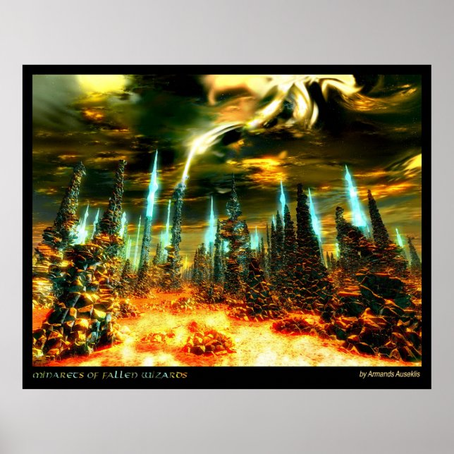 Póster Minaretes de asistentes caídos (Frente)