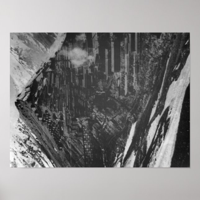 Póster Minas de cobre braden en fotografía de Chile (Frente)