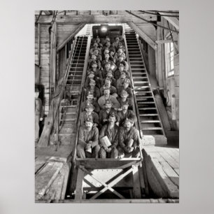 Póster Minas de cobre Calumet Michigan alrededor de 1905