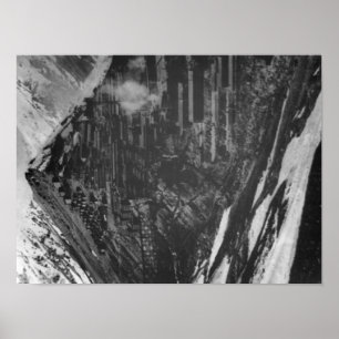Póster Minas de cobre de Braden en fotografía del chile