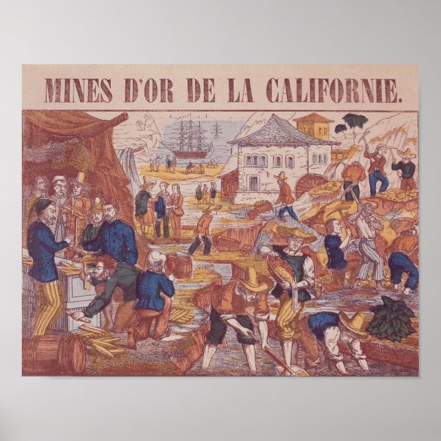 Póster Minas de oro de California (Frente)