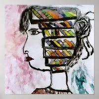 Mind Reader Art Print - Cara de biblioteca