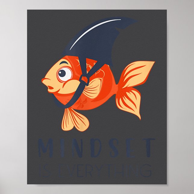 Póster Mind Set Is Everything Insration Funny  (Frente)
