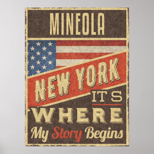 Póster Mineola New York (Frente)