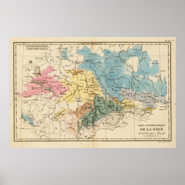 Póster Mineralogique saxe (Frente)