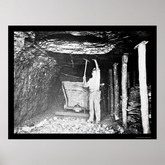 Póster Minero de carbón 1910 (Frente)