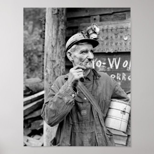 Póster Minero de carbón de Kentucky - 1946 - Russell Lee (Frente)