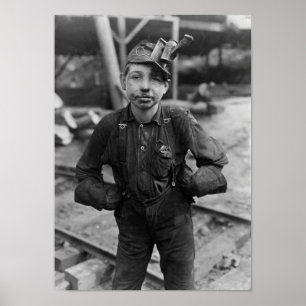 Póster Minero de carbón del niño - Virginia Occidental -