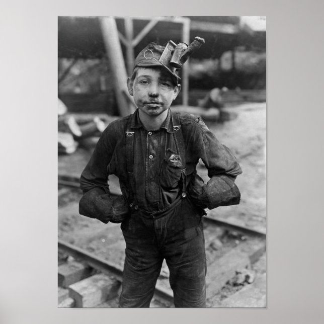 Póster Minero de carbón infantil - Virginia Occidental -  (Frente)