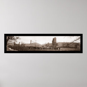 Póster Mineros del cinc, foto 1915 de los WI