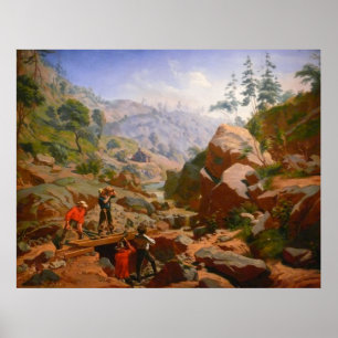 Póster Mineros en las Sierras - 1851/1852