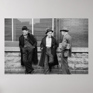 Póster Mineros parados