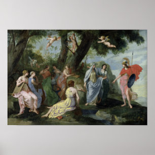 Póster Minerva con las musas