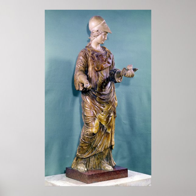 Póster Minerva con lechuza, copia de un siglo VI (Frente)
