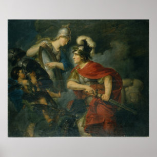 Póster Minerva Showing her Envy in the Polished Shield