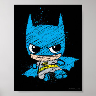 Póster Mini Batman Sketch