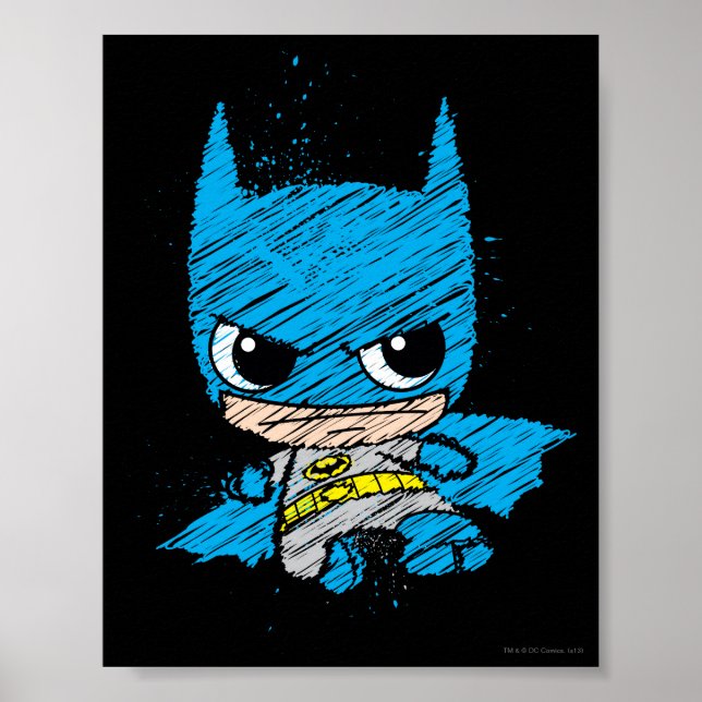Póster Mini Batman Sketch (Frente)