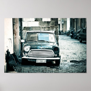 Póster Mini británico clásico en Roma