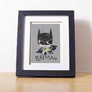 Póster Mini esbozo de Batman clásico