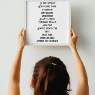 Póster Mini poema inspirador irrompible