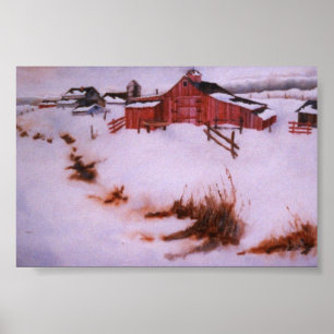 Póster Mini Poster de paisaje invernal