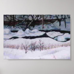 Póster Mini Poster de paisaje invernal