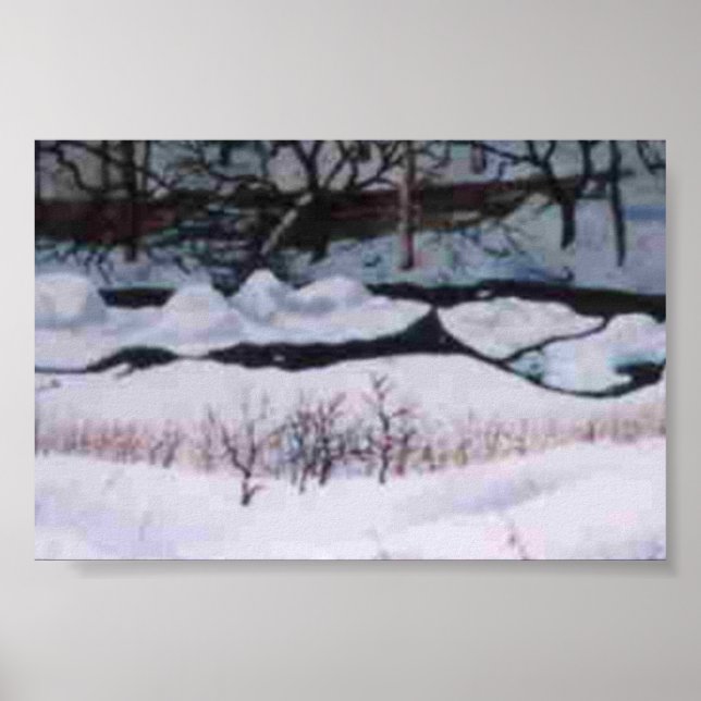 Póster Mini Poster de paisaje invernal (Frente)