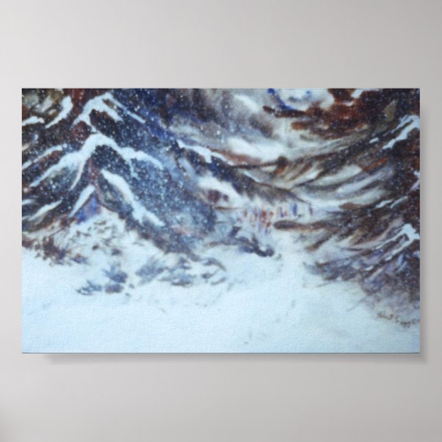 Póster Mini Poster de paisaje invernal (Frente)