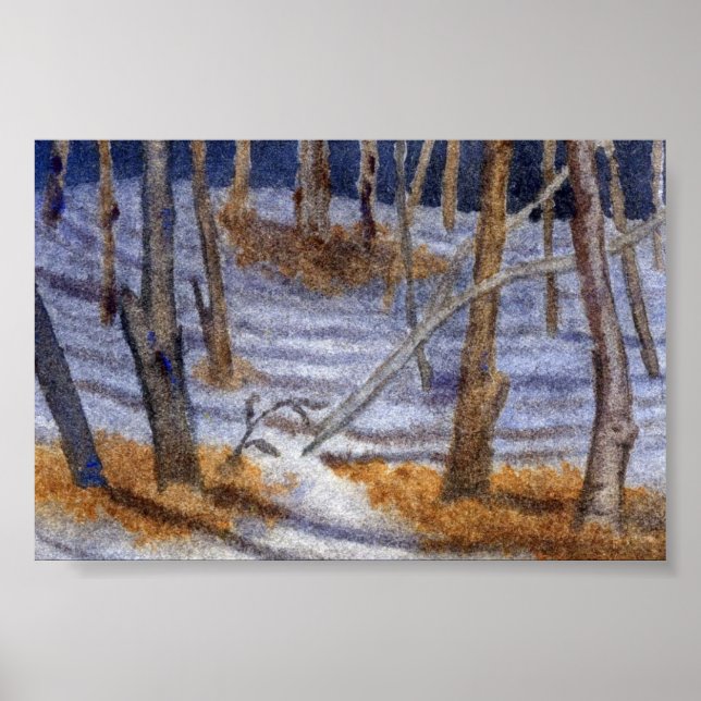 Póster Mini Poster de paisaje invernal (Frente)