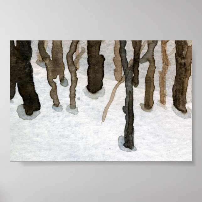 Póster Mini Poster de paisaje invernal (Frente)