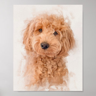 Póster Mini retrato de perro dordendoodle