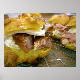 Póster Mini sándwiches de jamón y queso