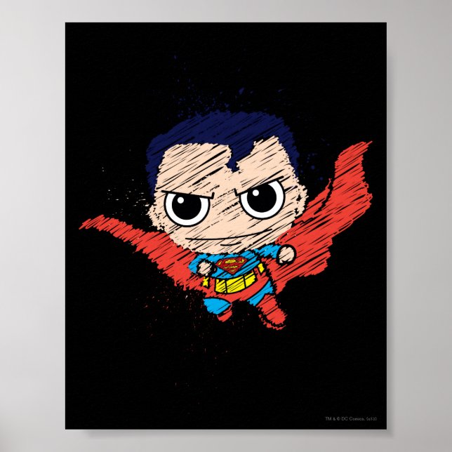 Póster Mini Superman Sketch (Frente)