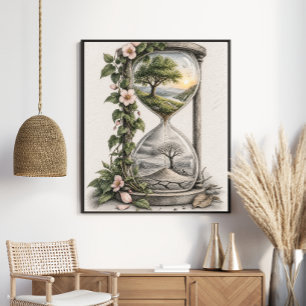 Póster Miniatura Luz de Bombilla de Terrario de Montaña