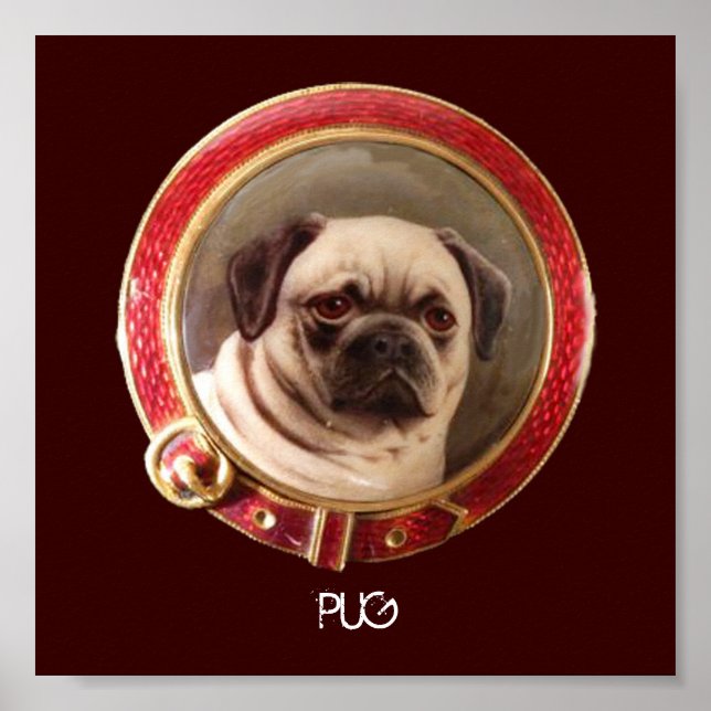 PÓSTER MINIATURA VICTORIANA RETRATO DE PERRO (Frente)