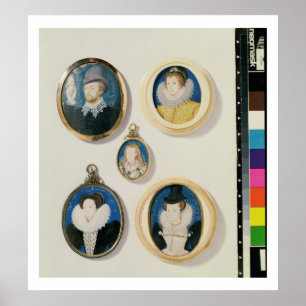 Póster Miniaturas, de L a R, de T a B: hombre con mano f