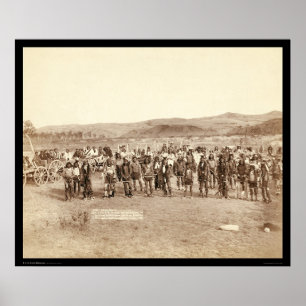 Póster Miniconjou Indian at Grass Dance SD 1890