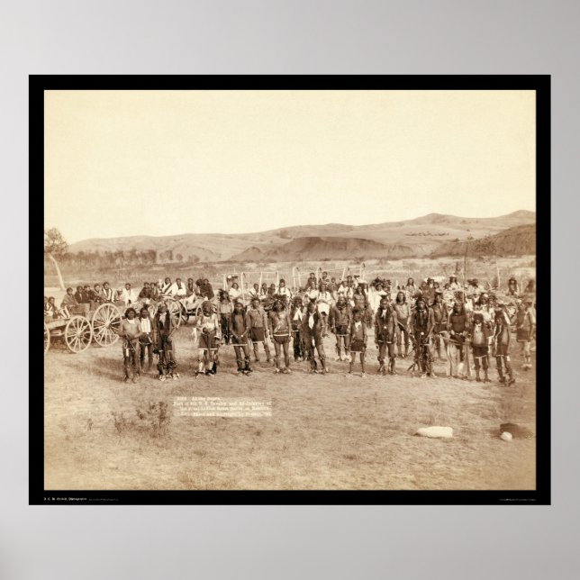 Póster Miniconjou Indian at Grass Dance SD 1890 (Frente)