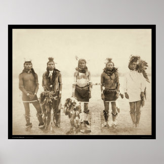Póster Miniconjou Indian Grass Dancers SD 1890