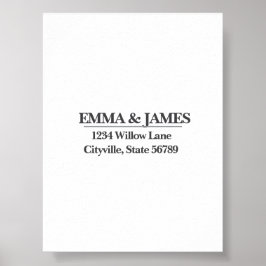 Póster Minimal Elegant Wedding Welcome Sign – Ivory Marbl