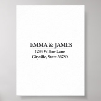 Póster Minimal Elegant Wedding Welcome Sign – Ivory Marbl