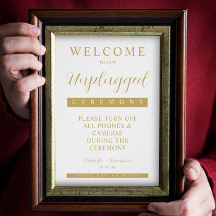 Póster Minimal Fake Golden Effect Simple Unplugged Script