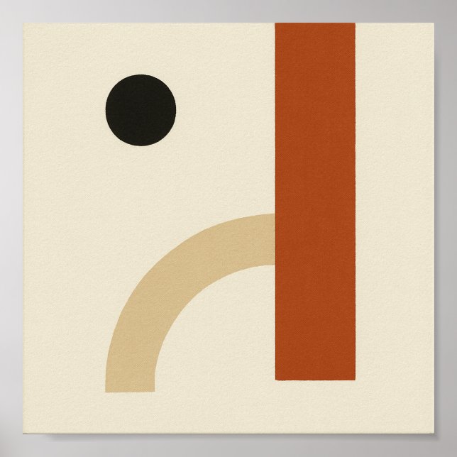 Póster Minimal Geometric Abstract Modern Art Print (Frente)