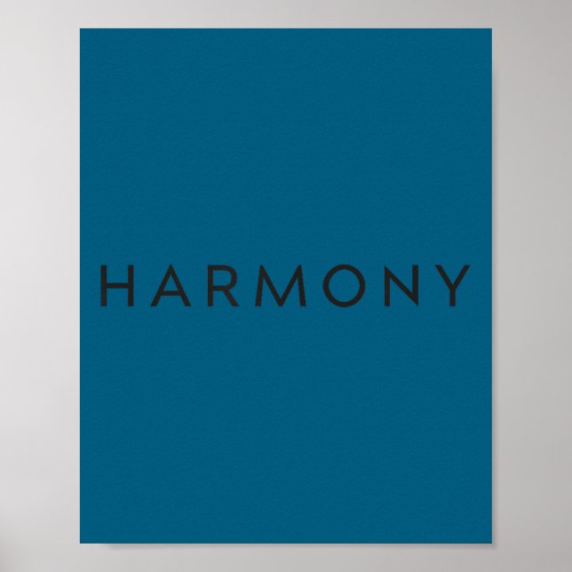 Póster Minimal Motivational Quote Harmony Insration  (Frente)